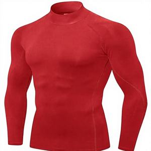 <b>Men's</b> Full Sleeve <b>Compression</b> <b>Shirt</b> Breathable Sublimation Printed Purple Blue Spandex Polyester Quick Dry Sport Top Rash Guard - Product Image 1