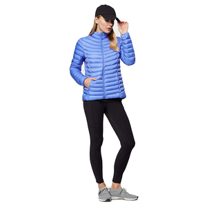 Chaqueta Acolchada para Mujer, Cuello Alto, Manga Larga, Color Sólido, Relleno de Poliéster, Cierre de Cremallera, Largo Regular - Product Image 4