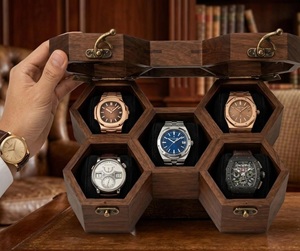 กล่องใส่นาฬิกาไม้โรสวูดอินเดียทำมือ 5 ช่อง ลายนูนบนโต๊ะ-Awesomecraft 5 Original Imahzg25azkdvr7w - Product Image 4