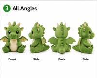 Peluche Dragon Mignon Divyas, Jouet en Peluche Dessin Animé, Poupée Kawaii pour Bébé, Cadeau Enfant, Coton PP, Doudou Brodé