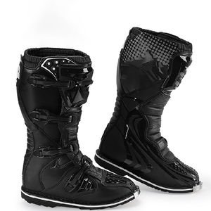 Bottes de moto pour hommes |   Bottes de course en cuir pour homme |   Bottes de protection professionnelles pour la moto - Product Image 1