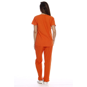 Export Quality Medical <b>Scrub</b> Uniforms V Neck Nurses <b>Scrubs</b> Sets for Women Beauty Salon Use Breathable Comfortable Custom Logo - Product Image 3