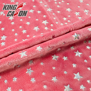 Tela de Manta Colorida de Fabricante Competitivo Kingcason, Antiarrugas, Reciclada, con Estampado de Estrellas, Plateado en Caliente, Súper Suave - Product Image 5