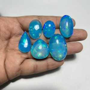 Ópalo Suelto Genuino Etíope Natural Azul/Pryba con Juego de Color y Formas Mixtas para Diseño de Joyería Artesanal - Product Image 4