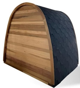 Sauna de Vapor para 6 Personas, Tipo Barril, para Exteriores, Tradicional, Húmeda y Seca, de Cedro Canadiense, NUEVA - Product Image 3