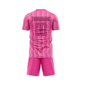 Ensemble de maillot de football de style élégant, de haute qualité, personnalisé, 100% polyester respirant, manches courtes, unisexe - Product Image 3