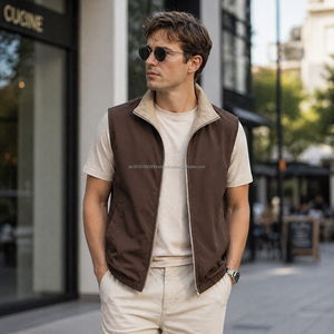 Gilet réversible ALIROZ INDUSTRY pour l'hiver, veste sans manches vintage à fermeture éclair, veste décontractée pour homme avec plusieurs poches - Product Image 1