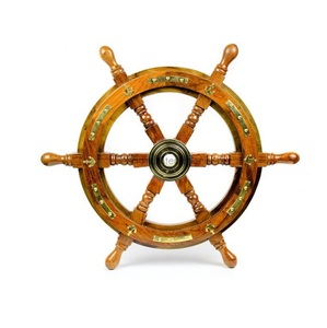 Wooden <b>Ship</b> <b>Wheel</b> Ocean Breeze Heritage Accent Intended to Complement Maritime Interiors with Lasting Decorative Character - Product Image 5