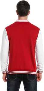 High Quality Winter College Baseball Varsity <b>Jacket</b> for <b>Men</b> Hip Hop Style <b>Long</b> Sleeves Front Pockets Stand Collar 100% Wool - Product Image 5