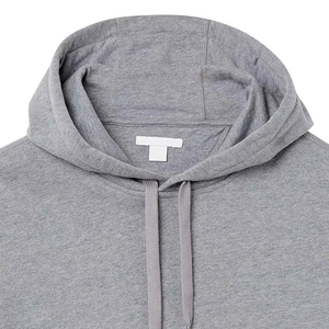 Sudadera Clásica Gris con Dobladillo Acanalado y Bolsillo Canguro, Sudadera de Algodón Orgánico para Uso Diario, Diseño Personalizado, Sudaderas al por Mayor - Product Image 5