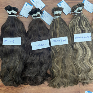 Extension de cheveux I tip de la meilleure qualité extensions de cheveux bruts à pointe de kératine véritable extensions de cheveux naturels I tip cheveux humains water wave - Product Image 6