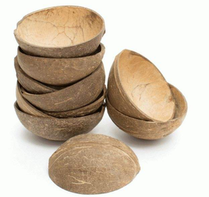 Bol en coquille de noix de coco fait main Eco2go Vietnam, design minimaliste en bois naturel, pour servir les aliments et offrir en cadeau - Product Image 3