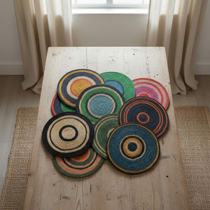 Handmade Natural Seagrass <b>Placemat</b> Durable Round Dining Table Mat Rustic Boho Style - Product Image 4