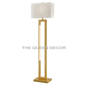 Factory Bulk White Fabric Shade Round Shape Aluminum Metal Floor Lamps <b>Indoor</b> <b>Lighting</b> Living Room Decoration - Product Image 4