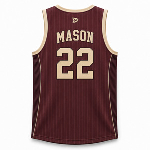 Camiseta sin mangas de baloncesto Royals 22, color granate a rayas, unisex, para adultos, que absorbe la humedad, con estampado sublimado - Product Image 3