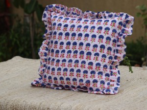Handmade Bohemian Cotton Frill Cushion Cover <b>Indian</b> Block Print Floral <b>Throw</b> Pillows Luxury Raffle Ruffled Pillow Covers - Product Image 4