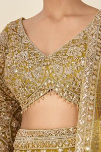 Lehenga Choli traditionnel en georgette brodé, longueur ras du sol, pour femmes, idéal pour les fêtes et mariages, vêtements d'Inde et du Pakistan - Product Image 3