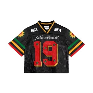 Camiseta Deportiva de Malla Personalizada Premium para Fútbol Americano, 100% Poliéster, Estampado Sublimado, Cuello en V, Manga Tres Cuartos - Product Image 2