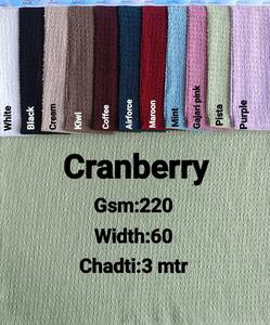 Tela de Tapicería Lisa Resistente al Agua, Tipo Cranberry, 220 Gsm, 60 Pulgadas de Ancho, Rollo de 3m para Uso Interior - Product Image 3
