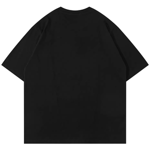 T-shirt noir surdimensionné à manches courtes pour hommes, T-shirt à fermeture éclair de haute qualité, style street moderne - Product Image 2