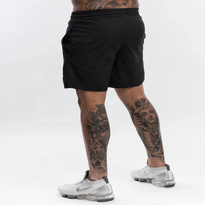 Best Quality Customized Logo Sporty Anti-Wrinkle Nylon <b>Man</b> <b>Shorts</b> High Fashionable Solid Pattern Knee Length Pocket <b>Black</b> New - Product Image 4