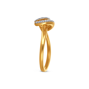 Bague en diamant Elysian Swirl, or 18 carats, avec boucle entrelacée, pour femmes, bijoux fins avec pierres de forme ronde - Product Image 3