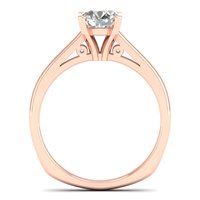 Nouvelle Arrivée REYES Bague de Fiançailles Solitaire en Argent Sterling 925 Dernier Cri Coupe Ronde 0,75 Carat Moissanite Bagues à Pierre Unique