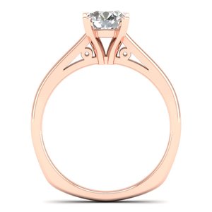 Nouvelle Arrivée REYES Bague de Fiançailles Solitaire en Argent Sterling 925 Dernier Cri Coupe Ronde 0,75 Carat Moissanite Bagues à Pierre Unique - Product Image 4