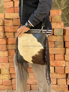 Nuevo bolso de flecos de piel auténtica hecho a mano para mujer, bolsos con flecos de cuero con borlas, bolso de hombro bohemio de piel de vaca - Product Image 5