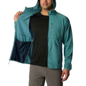 Veste polaire à capuche pour homme, couleur unie, fermeture éclair, respirante, vêtement décontracté - Product Image 3