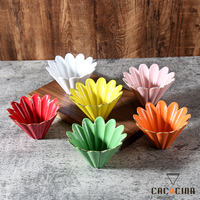 Ensemble de filtres à café en céramique de style classique en forme de cône, écologiques, réutilisables, durables, pour 1 à 2 tasses