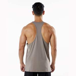 Débardeurs de sport vintage respirants et écologiques en polyester/coton pour hommes, coupe ajustée, sans manches, pour la gym, avec logo personnalisé – En promotion - Product Image 5