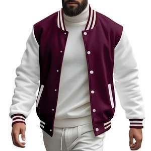 Nouvelle veste universitaire unisexe en laine et cuir de qualité supérieure, design personnalisé, logo sur le devant, style streetwear, respirante, vente en gros, veste d'hiver - Product Image 3
