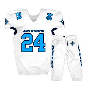 El mejor uniforme de fútbol americano personalizado para hombres, camiseta bordada de sarga de aparejos juveniles de manga corta, Tops, Material de poliéster - Product Image 2