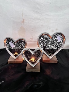 Sonnet Decor <b>Silver</b> Bow Handmade Aluminum <b>Candlestick</b> Holder Set for Christmas Home Decoration Durable Design - Product Image 1