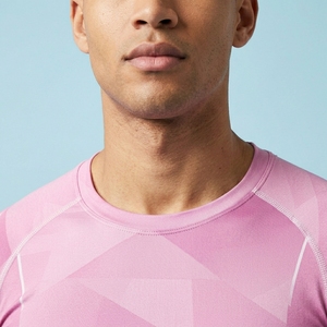 Men Half Sleeve O-Neck Compression Fitted Sporty Casual Wear Breathable Solid Jersey Top - Product Image 4