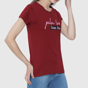 เสื้อยืดผู้หญิงคุณภาพพรีเมียมสำหรับฤดูร้อน ระบายอากาศได้ดี แขนสั้น ผลิตจากโพลีเอสเตอร์/คอตตอน ขายส่งจากโรงงาน ราคาพิเศษ - Product Image 5