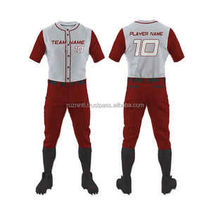 Ensemble d'uniformes de baseball personnalisés haut de gamme, tissu extensible à ajustement sec avec impression par sublimation et personnalisation du joueur - Product Image 1