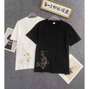 T-shirt en coton à col rond avec imprimé lettres pour hommes, mode d'été, 3XL et 5XL - Product Image 2