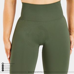 Leggings de yoga unisexe personnalisés avec logo, extensibles dans les 4 sens, avec panneau ventilé, respirants, écologiques, pour la gym, la course et l'entraînement - Product Image 2