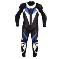 Combinaison de course en cuir pour moto, imprimée sur mesure, avec fermeture éclair intégrale et logo personnalisé - Équipement moto professionnel