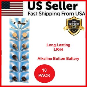 LR44 10-Pack alcalina 1.5V batteria a pulsante AG13 A76 L1154 357 303 LED per dispositivi a LED - Product Image 1