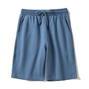 Men's <b>Black</b> Cotton Bermuda Shorts With Drawstring Waist And Pockets Casual Breathable Knitted Shorts - Product Image 5