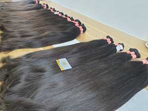 Cabello humano crudo virgen de doble estiramiento camboyano vietnamita de alta calidad sin procesar a granel onda negra Natural blanqueada Volos - Product Image 2