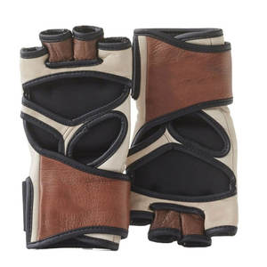 Nouveaux gants de combat demi-doigts en cuir respirant pour la boxe, le kick-boxing et l'entraînement MMA - Product Image 1