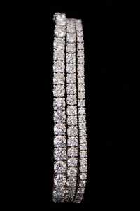 Pulsera de tenis de plata de ley 925 con moissanita redonda brillante VVS y cierres de caja abierta seguros, pulsera unisex. - Product Image 2