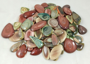 Radha Arts Imperial Jasper Natural Cabochon Jewelry Making Stone Multi Color 25mm-40mm Size Wholesale Lot - Product Image 5