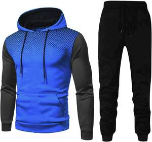 Chándal para hombre con chaqueta con cremallera diseñado con tela de algodón mezclado de alta calidad que ofrece comodidad y estilo para entrenamientos en el gimnasio y correr. - Product Image 2