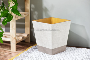 Poubelle d'extérieur rectangulaire en métal, imprimée sur bois, écologique, avec motif floral, pour les déchets de la maison et du bureau, par FWE - Product Image 5