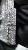 Pendentif personnalisé en diamant de laboratoire numéro 4, serti pavé en or blanc, plaqué rhodium, argent 925, or 10K 14K, 2,5 pouces, style Hip Hop